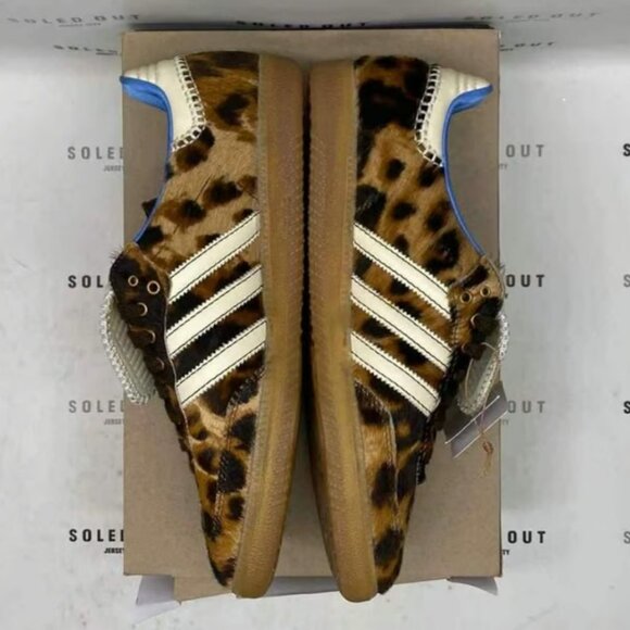New Adidas x Wales Bonner Samba Pony Leopard Print Women's - Picture 2 of 7